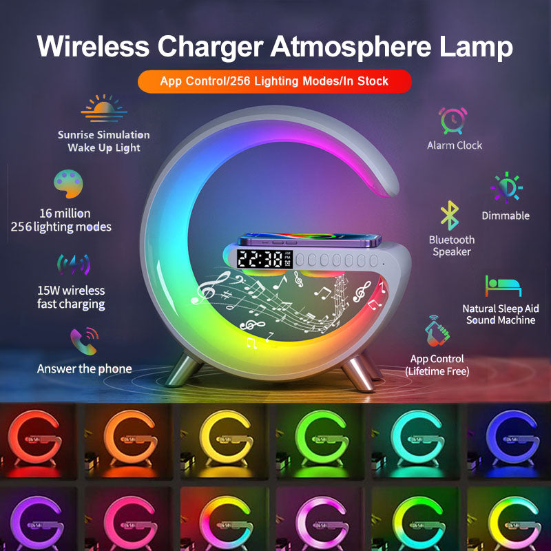 Intelligente 256 RGB LED Lampe mit App Steuerung, Bluetooth Funktion, Wecker & vieles mehr